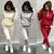 Conjunto agasalho casual feminino hoodies moleton - comprar online