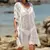 Saída de praia vestido crochê leve... - comprar online