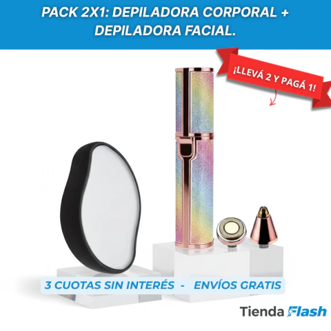 PROMO 2X1 - Depiladora corporal + Depiladora facial - comprar online