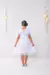 Vestido Infantil Branco Tule Bolinhas - loja online