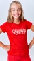 Camiseta Vermelha Infantil Menina Legacy