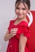 Vestido Infantil Vermelho Elegance Laise - Brilha Infância - Moda Infantil