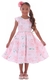Vestido Infantil Festa Rosas e Strass Salmão - comprar online