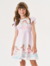 Vestido Infantil Menina Lilás Flores Cinti