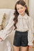Imagem do Camisa Feminina Em Tricoline Branca Strass