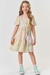 Vestido Infantil Kukie Menina Flores Amarelo