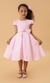 Vestido Infantil Festa Rosa Laço