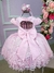 Vestido Festa Infantil Rosa Flores Paetê na internet
