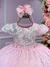 Vestido De Festa Infantil Rosa com Prata na internet