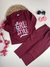 Conjunto Infantil Menina Moletom Leve Vinho - comprar online