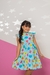 Vestido Infantil Menina Azul Claro Floral na internet