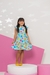 Vestido Infantil Menina Azul Claro Floral - Brilha Infância - Moda Infantil