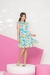 Vestido Infantil Menina Azul Claro Floral - Brilha Infância - Moda Infantil