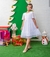 Vestido Infantil Branco Tule Bolinhas Amarração - comprar online
