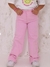 Calça Wide Leg Infantil Rosa - comprar online