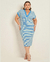 Vestido Plus Listrado Azul Lisamour