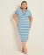 Vestido Plus Listrado Azul Lisamour
