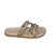Slide Flat Beira Rio Papete Strass Brilho 8529 Moda Dourado