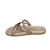 Slide Flat Beira Rio Papete Strass Brilho 8529 Moda Dourado - Loja La Na Dani