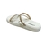 Sandalia Rasteira Flat Moleca Tira Com Strass Casual Branco 1031