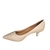 Scarpin Vizzano Salto Baixo 11221228 Bege Linho - loja online
