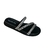 Slide Flat Beira Rio Papete Strass 8488 Brilho Preto.Prata - Loja La Na Dani