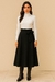 Saia Midi Feminina Elegante Alfaiataria E Cintura Alta