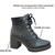 Coturno Dakota D0391 Feminino Curto Médio Bloco Preto na internet