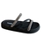 Sandalia Rasteira Flat Moleca Tira Com Strass Casual Preto