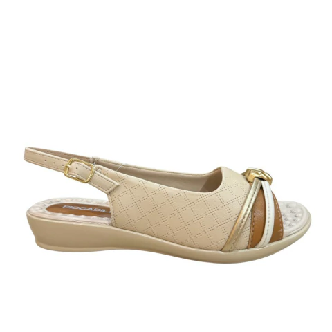 Sandália Piccadilly 500408 Feminina Conforto 3cm Brule
