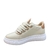 Tênis Moleca 5816.105 Feminino Casual Plataforma Bege Confor - comprar online
