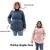 Jaqueta Dunialin Parka Feminino Dupla Fase Azul - comprar online