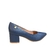 Scarpin Feminino Vizzano Salto Bloco Grosso 1220315 Marinho - Loja La Na Dani