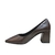 Scarpin Santinelli Feminino Salto Grosso Conforto Marrom - comprar online