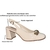 Sapato Dakota De Salto Bloco D0281 Bege Claro - comprar online