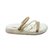 Sandalia Rasteira Flat Moleca Tira Com Strass Casual Branco 1031 na internet