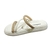 Sandalia Rasteira Flat Moleca Tira Com Strass Casual Branco 1031 - loja online