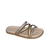 Slide Flat Beira Rio Papete Strass Brilho 8529 Moda Dourado - Loja La Na Dani