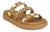 Sandalia Papete Vizzano Feminina Tratorada Tiras Spike Camel - comprar online