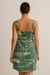 Vestido Feminino Estampado Com Laço No Busto E Lastex Costas Curto na internet