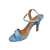 Sandália Vizzano Salto Alto Fino Estilo Gisele Azul - comprar online