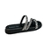 Slide Flat Beira Rio Papete Strass 8488 Brilho Preto.Prata na internet