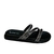 Slide Flat Beira Rio Papete Strass 8488 Brilho Preto-Grafite
