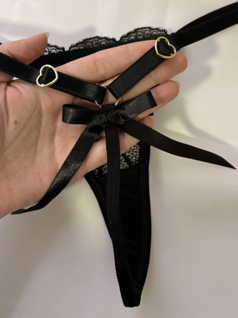 Calcinha Tentação - Renda Com Regulagem Nas Laterais e Laço Sexy (Fio) - Atreva Moda Íntima