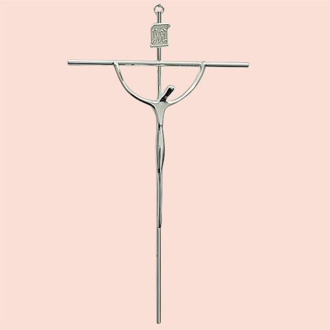 AR700 CRUCIFIXO ESTILIZADO PRATA E DOURADO 32X19CM - comprar online