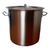 Olla De Acero Inoxidable De 17 Litros Calibre 14 Con Tapa Color Gris