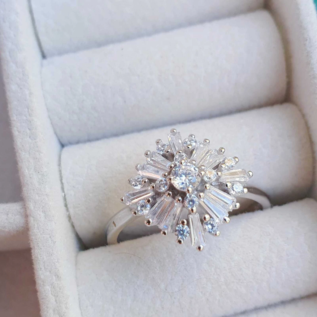 Anel Triangulo Ródio