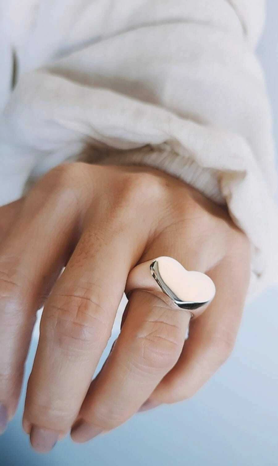 Anel Coração Eletroformação