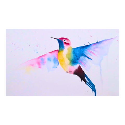 Cuadro de colibrí estilo acuarela - comprar en línea