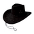 Sombrero cowboy gamuza color negro
